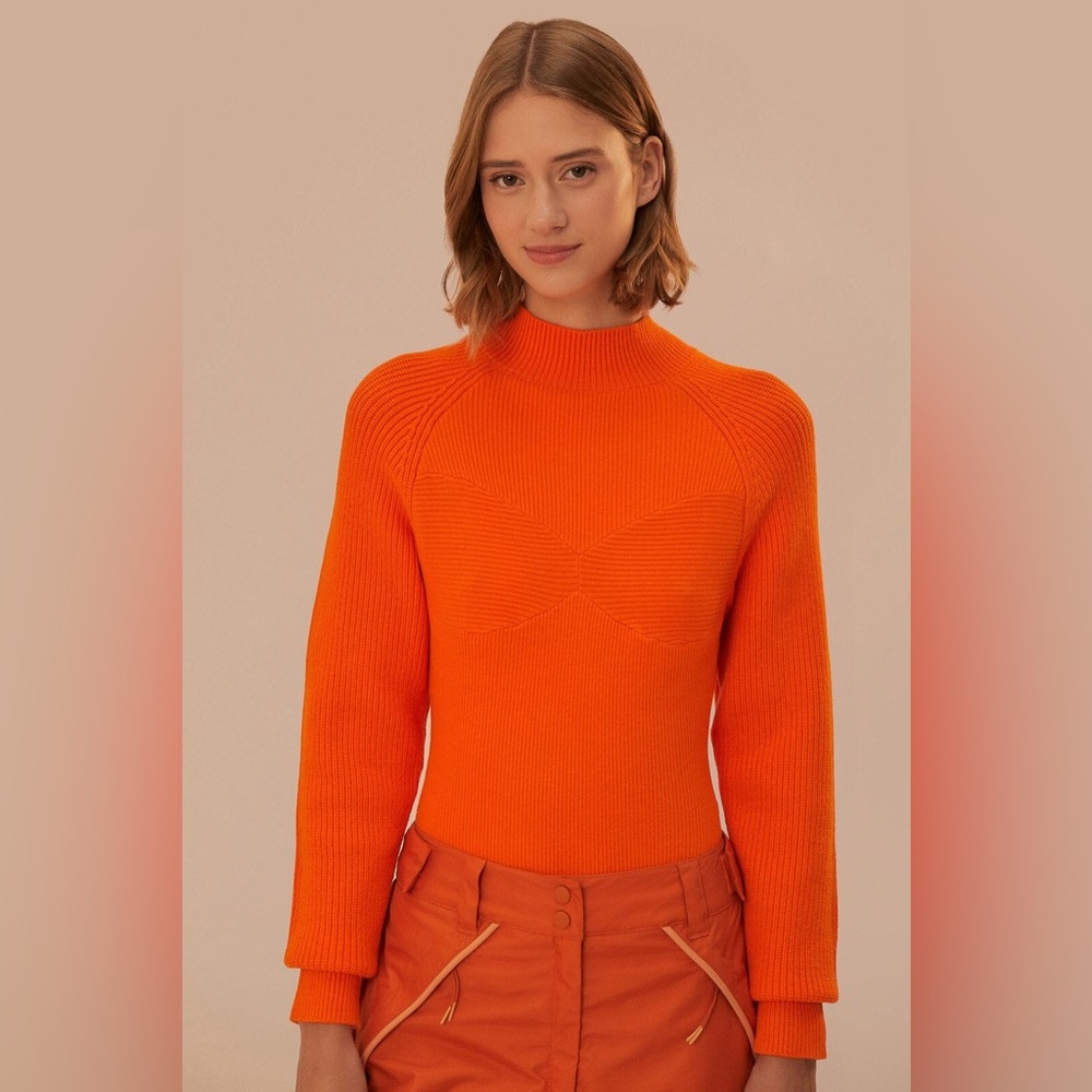 FARM Rio Orange Knit Bodysuit